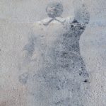 Particolare dell'opera Mao, 1999, libro, sabbia su fotografia su cartone