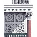 Disegno di Bill Holmes del pulpito scomposto della Cattedrale